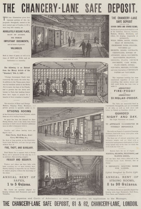 Werbung, The Chancery-Lane Safe Deposit von Frank Watkins