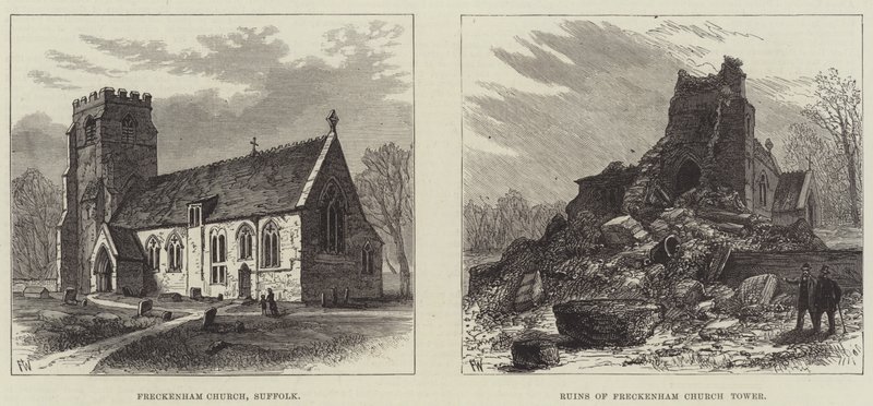 Einsturz eines Kirchturms in Suffolk von Frank Watkins