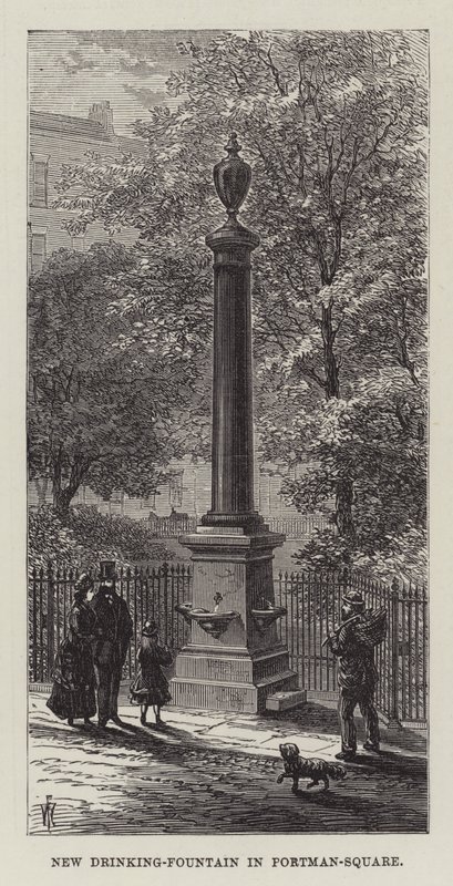 Neuer Trinkbrunnen auf dem Portman Square von Frank Watkins