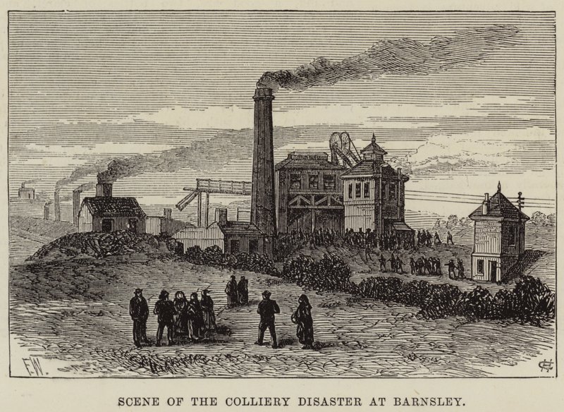 Szene der Grubenkatastrophe in Barnsley von Frank Watkins