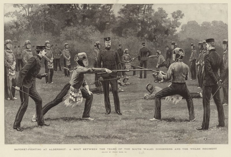 Bajonettkampf in Aldershot von Frank Dadd