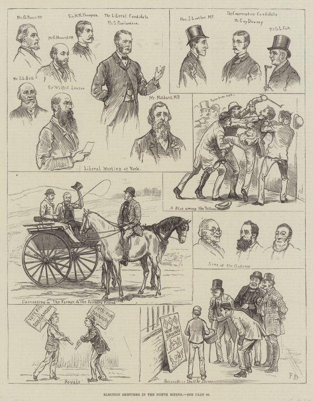 Wahlskizzen im North Riding von Frank Dadd