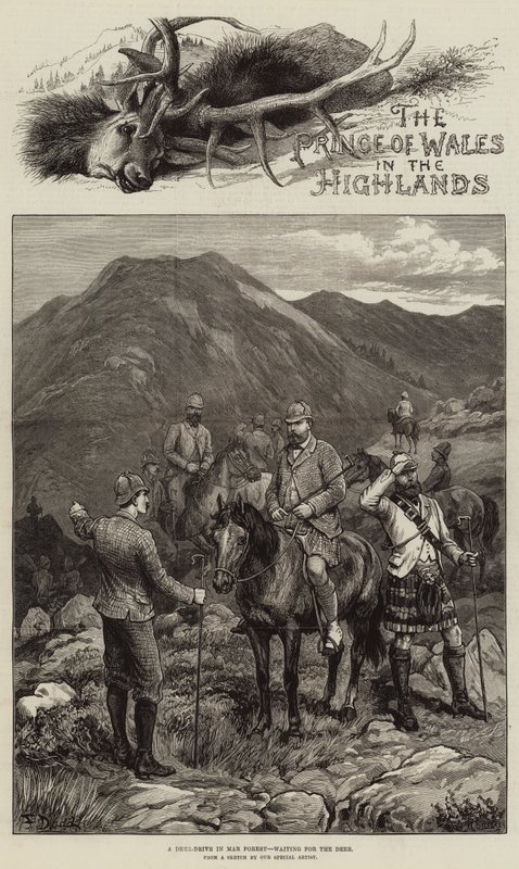 Der Prinz von Wales in den Highlands von Frank Dadd