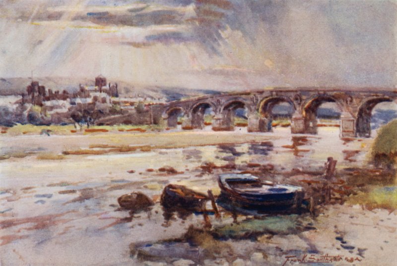 Hexham (Farblithografie) von Frank Southgate