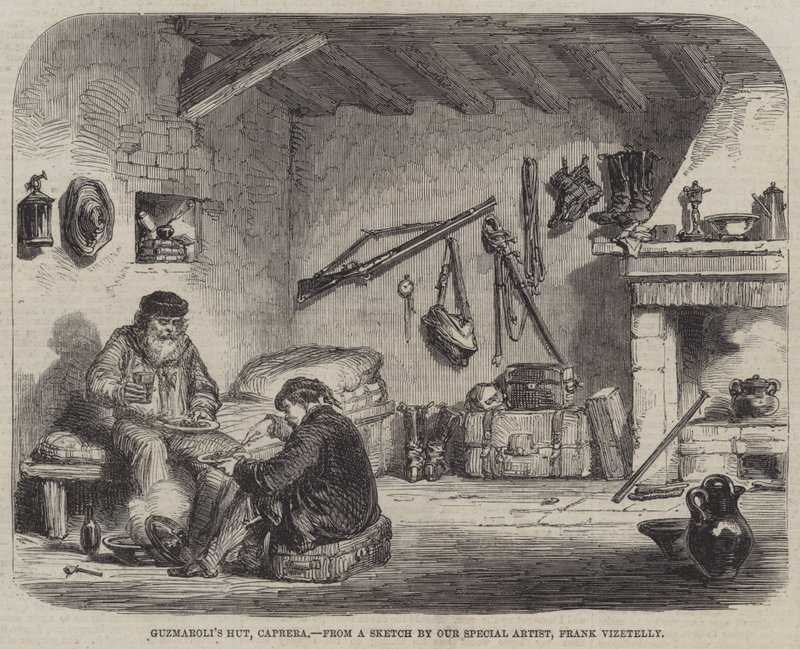 Guzmarolis Hütte, Caprera von Frank Vizetelly