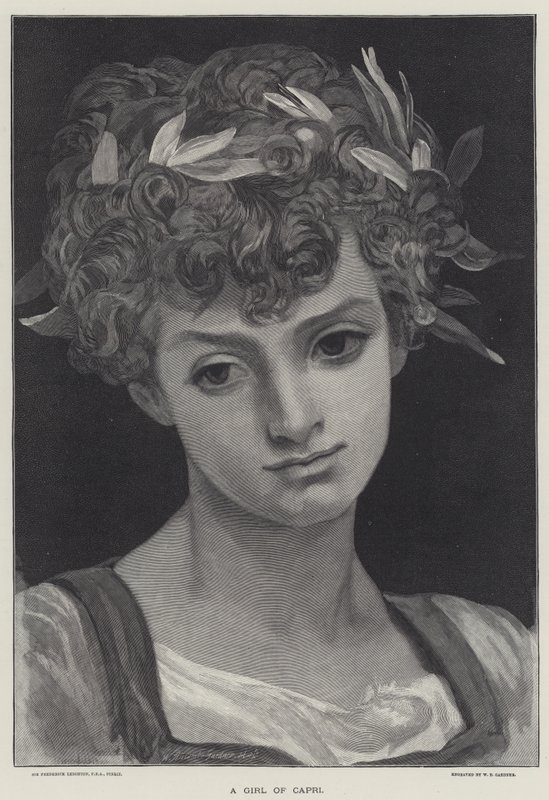 Ein Mädchen von Capri von Frederic Leighton