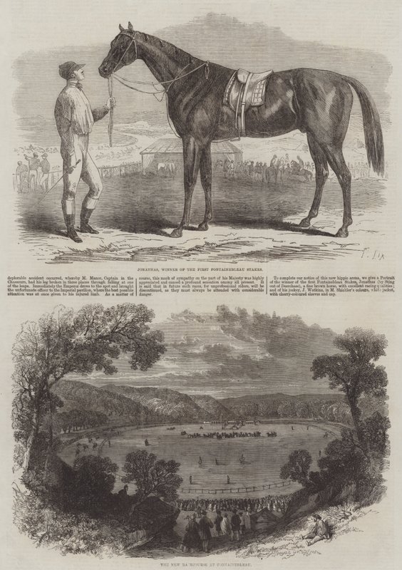 Neue Rennbahn in Fontainebleau von Frederic Theodore Lix