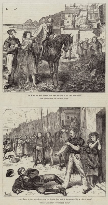 Illustrationen für Das Todesschiff von Trescat Cove von Frederick Barnard