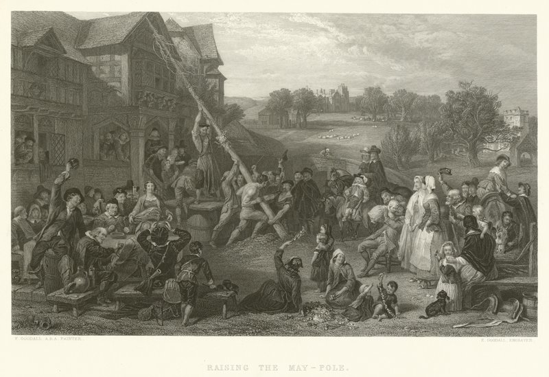 Aufstellen des Maibaums von Frederick Goodall