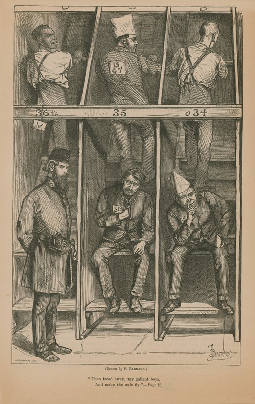 Gefangene auf dem Tretmühlenrad von Frederick Barnard