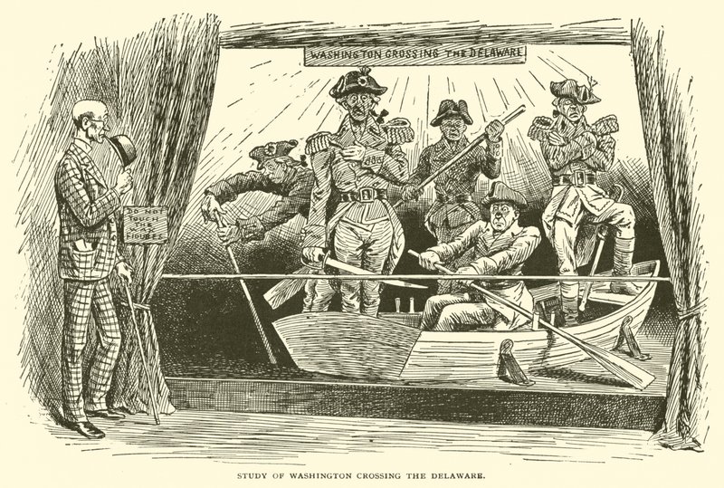 Studie von Washington überquert den Delaware von Frederick Burr Opper
