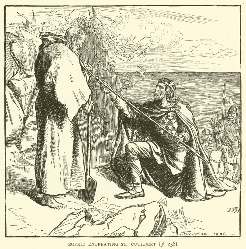 Egfrid bittet St. Cuthbert von Frederick Henry Townsend