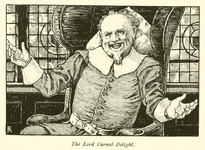 Der Herr der fleischlichen Lust (Gravur) von Frederick Hurten Rhead