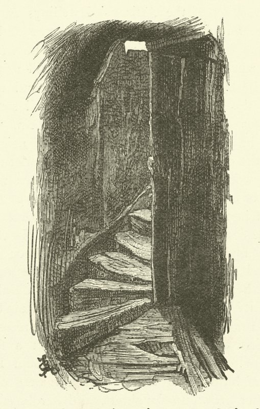 Treppen, die zu einem Dachboden führen von Frederick L. Bernard