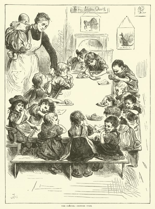 Die Krippe - Essenszeit von Frederick L. Bernard