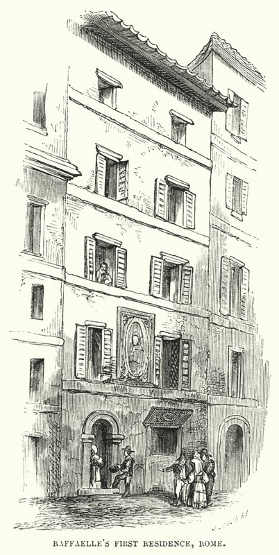 Raffaels erste Residenz, Rom (Gravur) von Frederick William Fairholt
