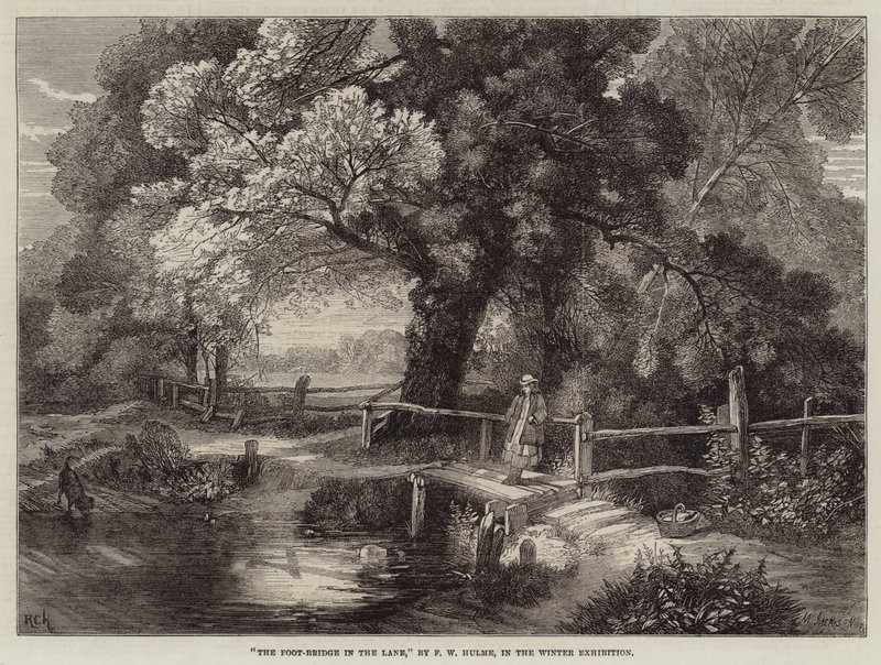 Die Fußbrücke im Weg von Frederick William Hulme