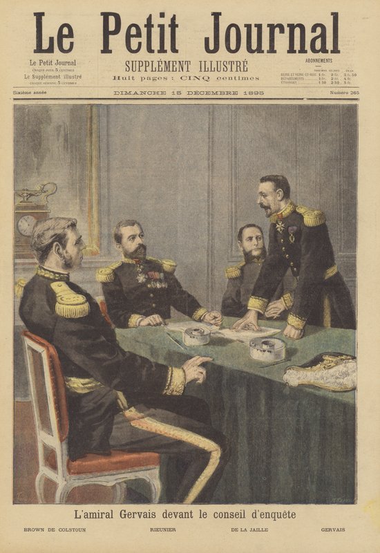 Admiral Gervais vor dem Untersuchungsausschuss von French School