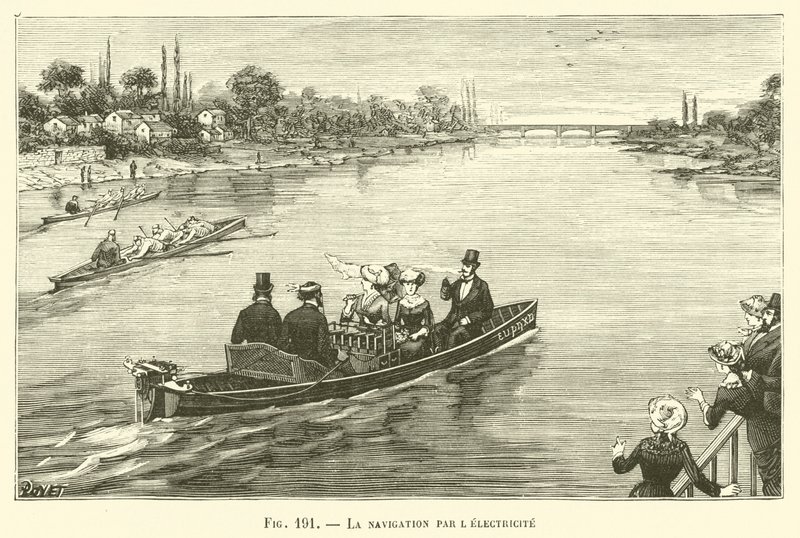 Die Schifffahrt mit Elektrizität von French School