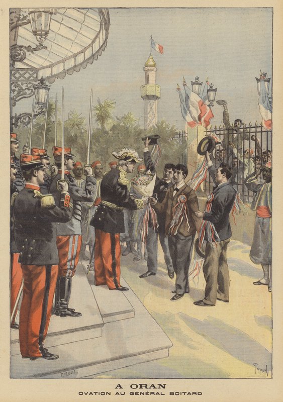 Ovationen für General Boitard in Oran, Algerien von French School