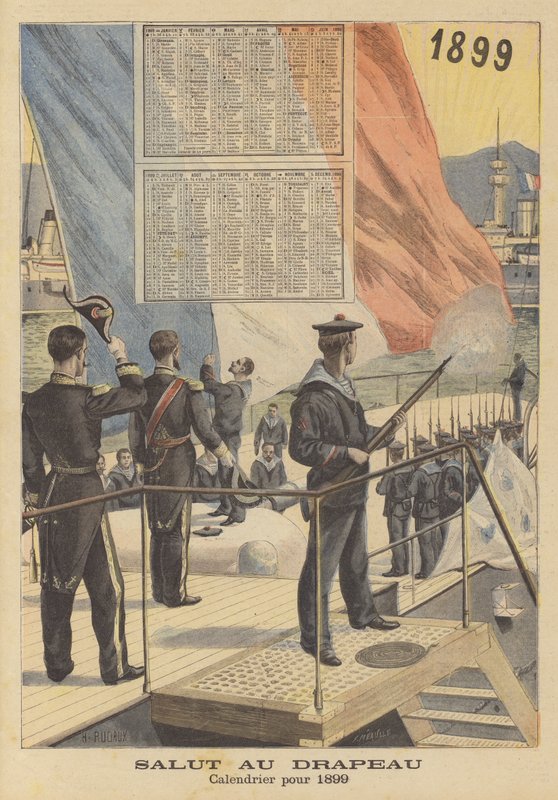 Gruß an die Flagge. Kalender für 1899 von French School