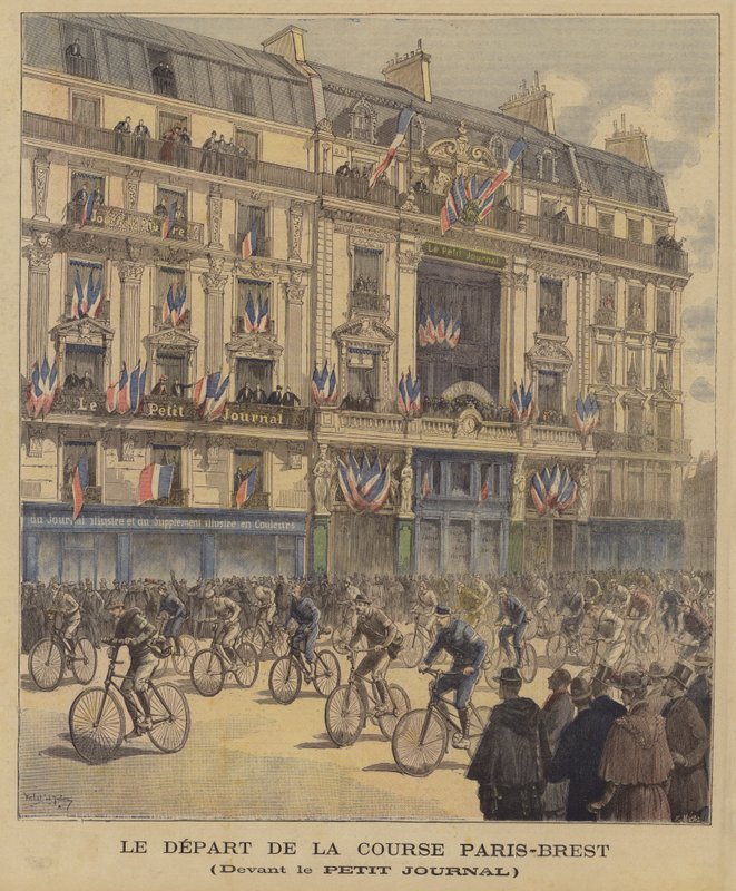 Der Start des Paris-Brest-Radrennens von French School