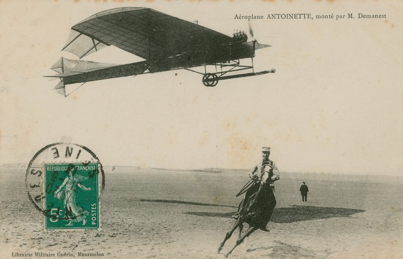 Flugzeug Antoinette geflogen von M Demanest von French Photographer