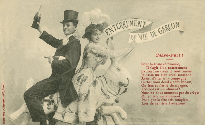 Paar auf einer Karussellfahrt von French Photographer