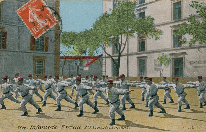 Französische Infanterie beim Üben von French Photographer