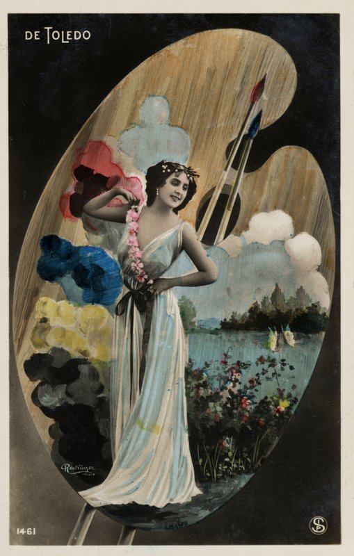 Mädchen mit einer Künstlerpalette von French Photographer