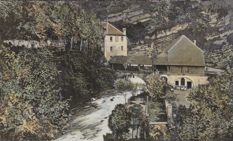 Mühle an der Quelle der Loue von French Photographer