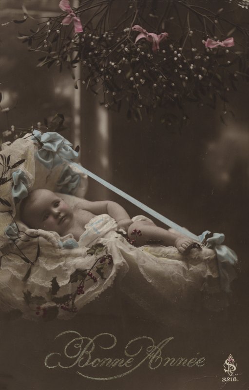 Neujahrskarte mit Baby von French Photographer