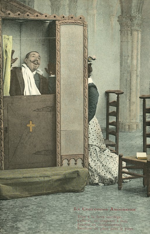 Frau und ihr Beichtvater von French Photographer