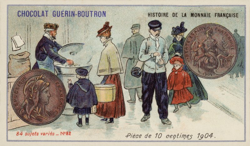 10-Centimes-Stück von French School