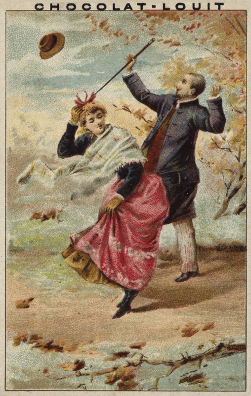 Ein Spaziergang an einem windigen Tag von French School