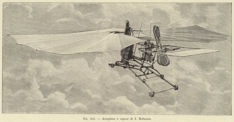 Dampf-Flugzeug von J Hofmann von French School