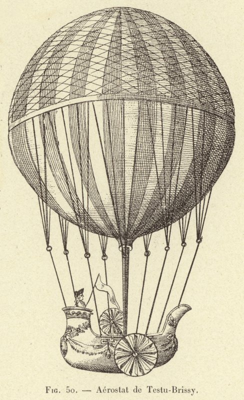 Aerostat de Testu-Brissy (Gravur) von French School