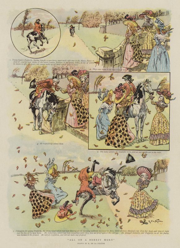 Alles an einem windigen Morgen (Chromolithografie) von French School