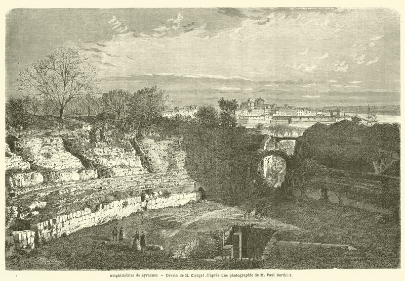 Amphitheater von Syrakus von French School