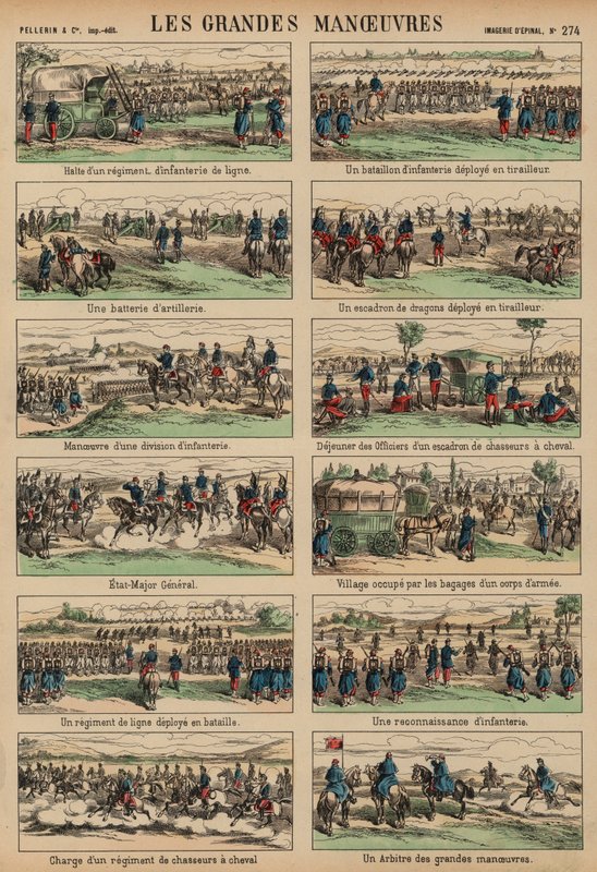 Jährliche Großmanöver der französischen Armee von French School