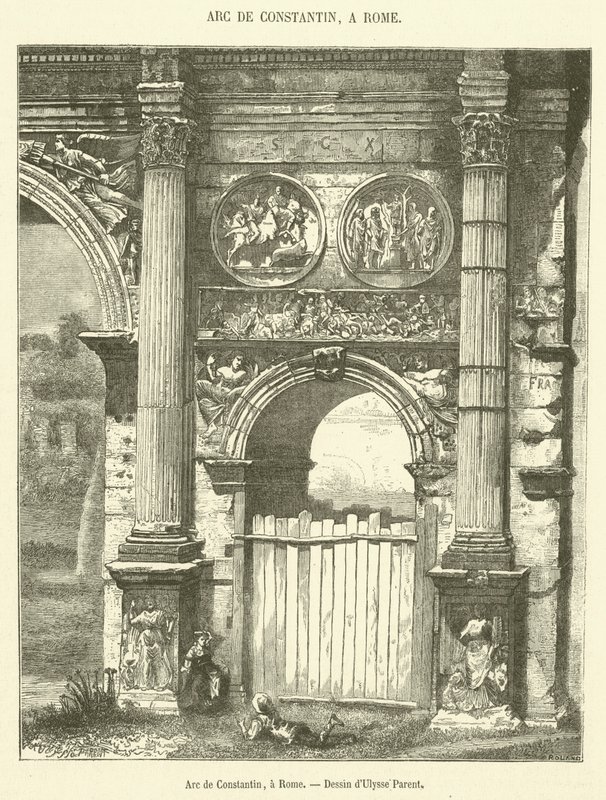 Konstantinsbogen in Rom von French School