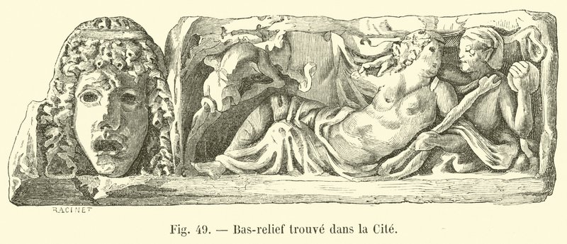 Relief gefunden in der Stadt von French School