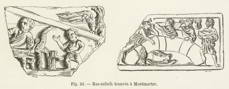 Reliefs gefunden in Montmartre von French School