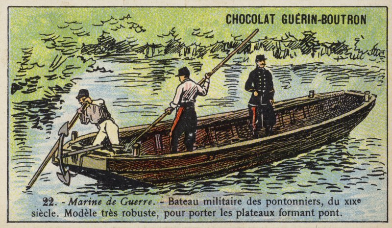 Boot der französischen Militärbrückenbauer von French School