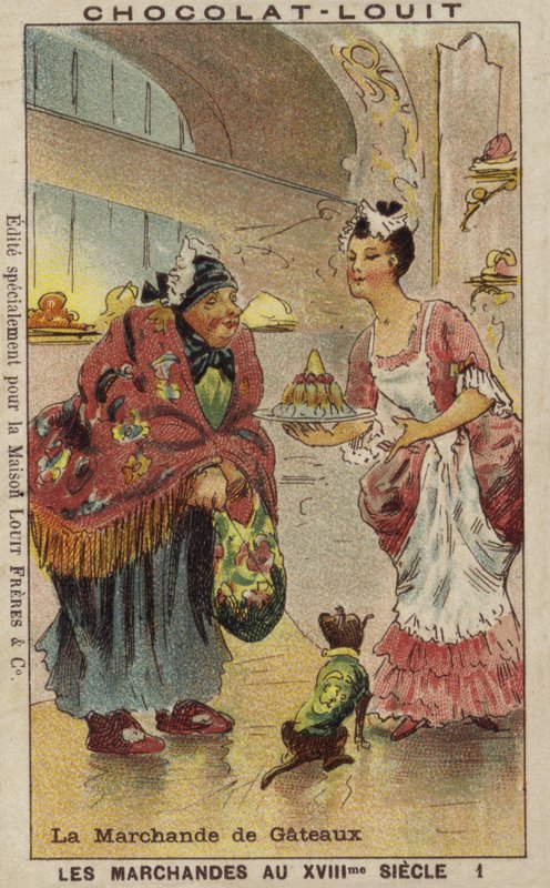 Kuchenverkäufer, 18. Jahrhundert von French School