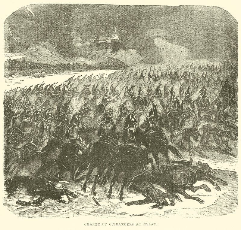 Angriff der Kürassiere bei Eylau (Gravur) von French School