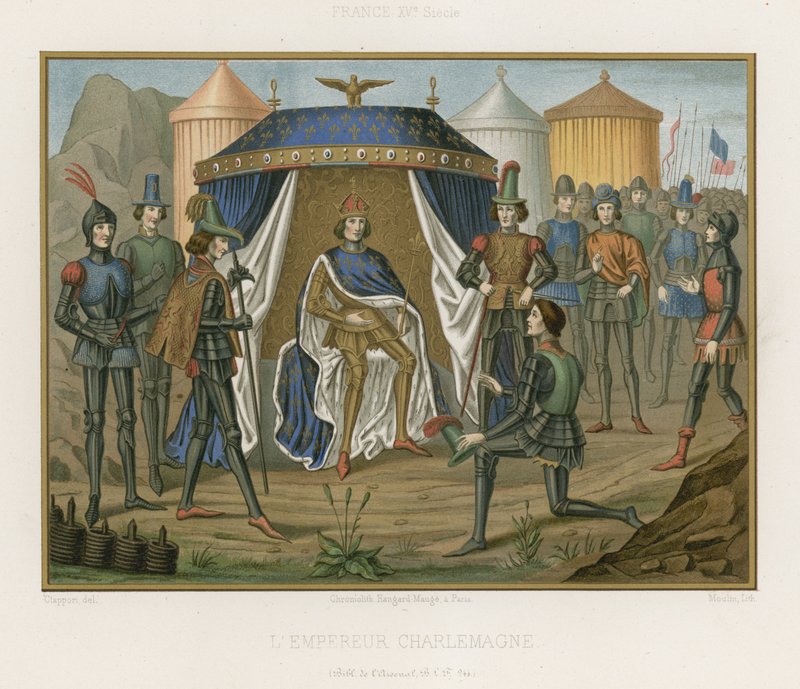 Karl der Große; Heiliger Römischer Kaiser von French School