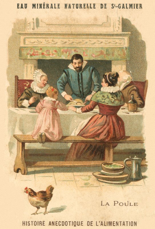 Huhn (Chromolitho) von French School