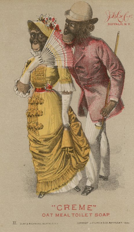 Schimpansen in modischer Kleidung von French School