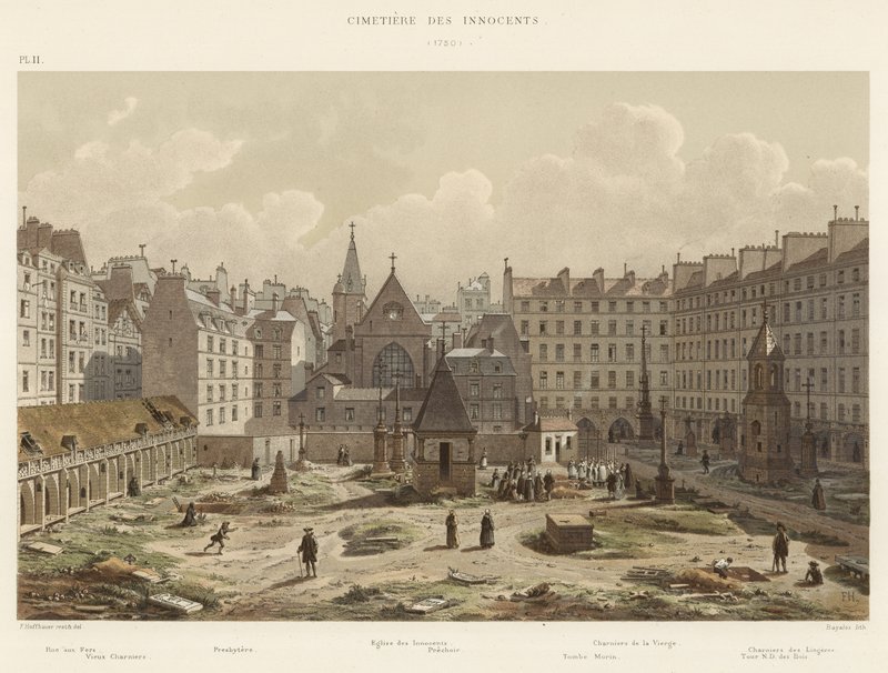 Friedhof der Unschuldigen, 1750 von French School